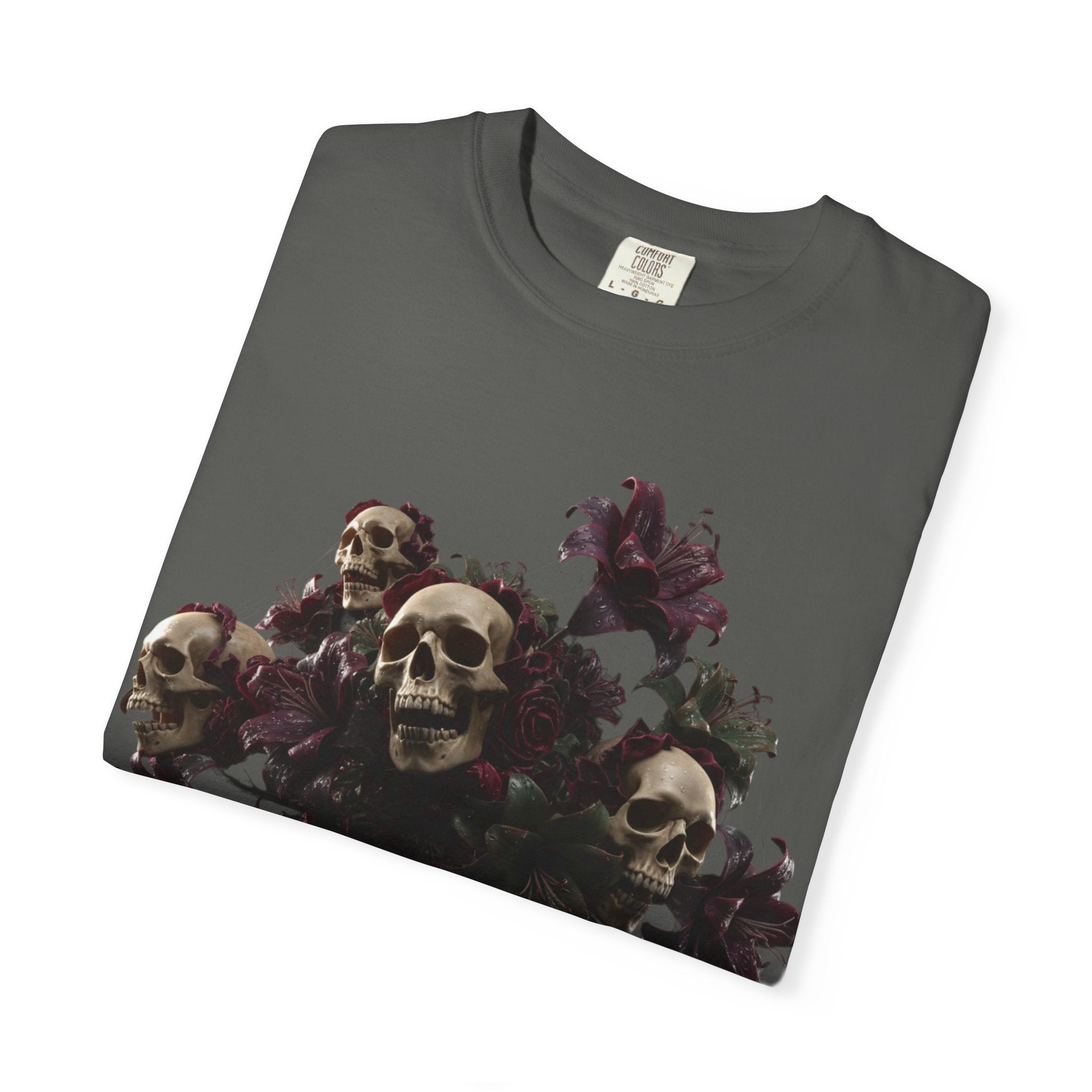 Lil Viper Den Skull Floral Tee — Gothic Graphic T-Shirt