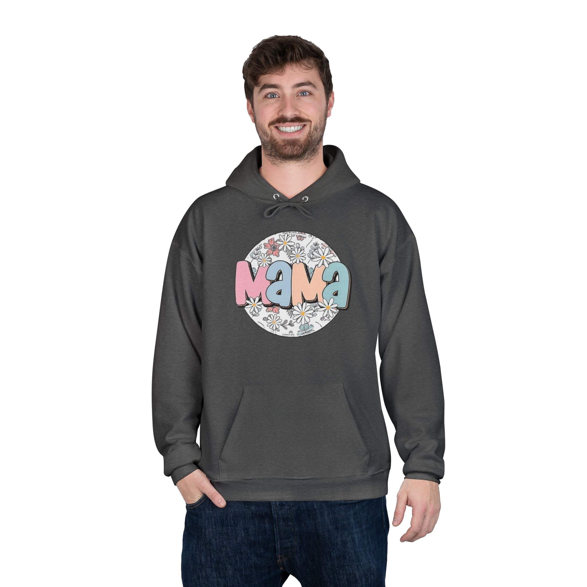 Mama Floral Hoodie — Pastel Retro "Mama" Pullover for Moms | Mother’s Day Gift