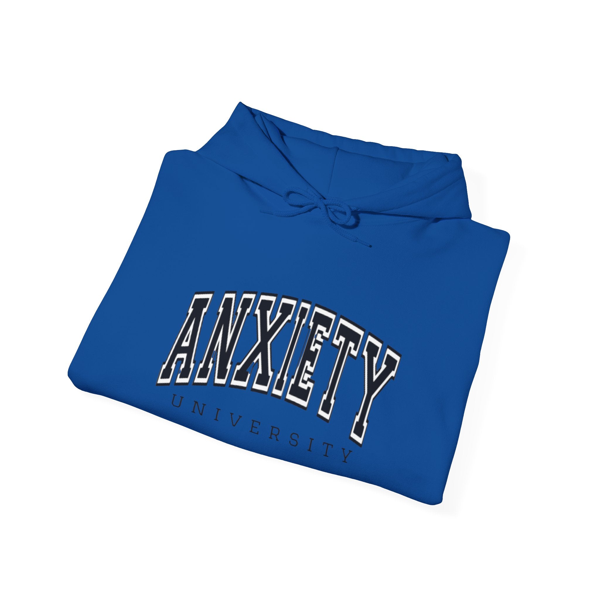 Anxiety University Hoodie – Funny Retro Campus Sweatshirt