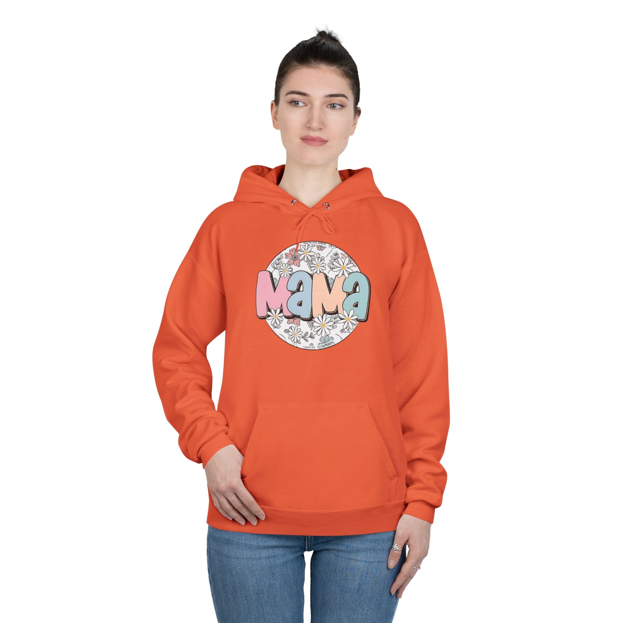 Mama Floral Hoodie — Pastel Retro "Mama" Pullover for Moms | Mother’s Day Gift