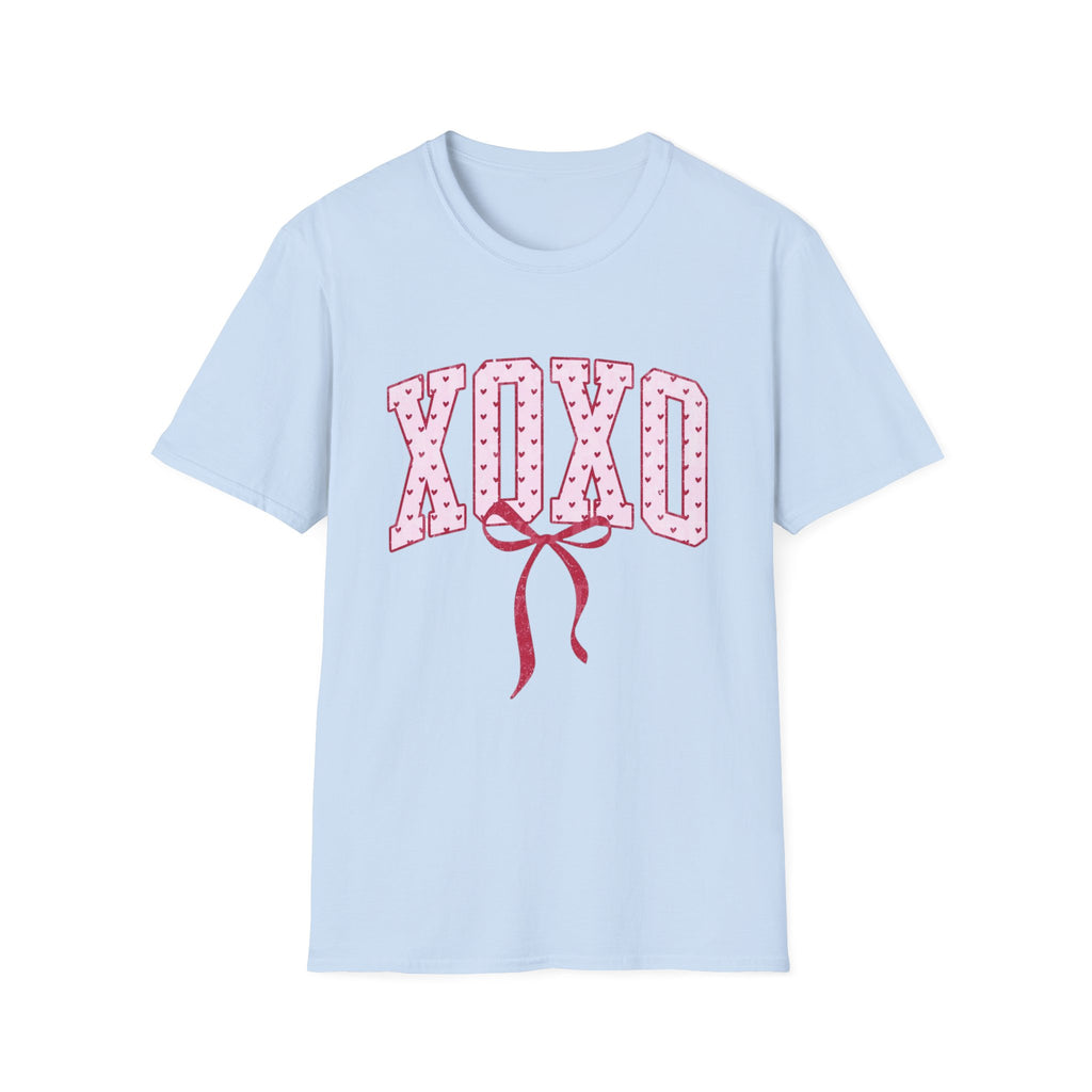 XOXO Pink Ribbon T-Shirt — Valentine’s Day Cute Graphic Tee
