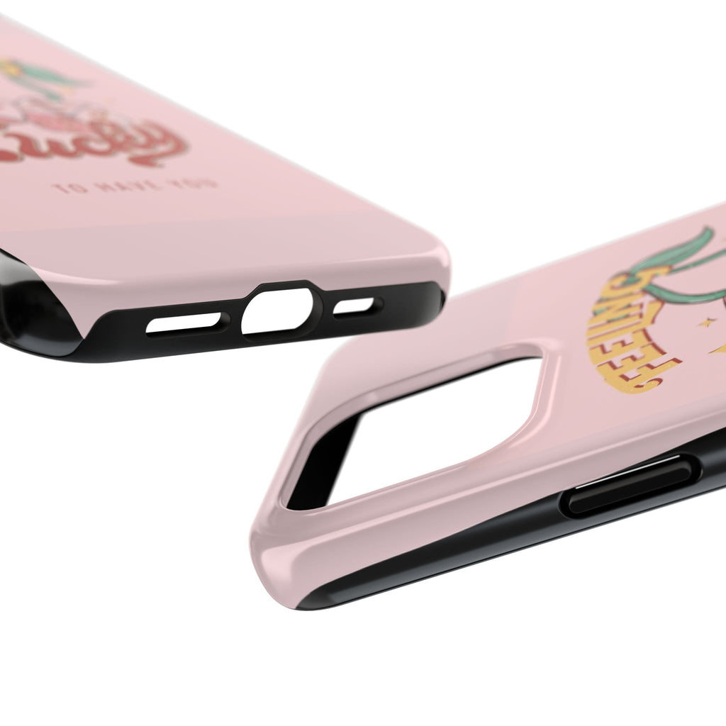 Feeling Lucky Phone Case — Pink Retro Dice Cherry Design