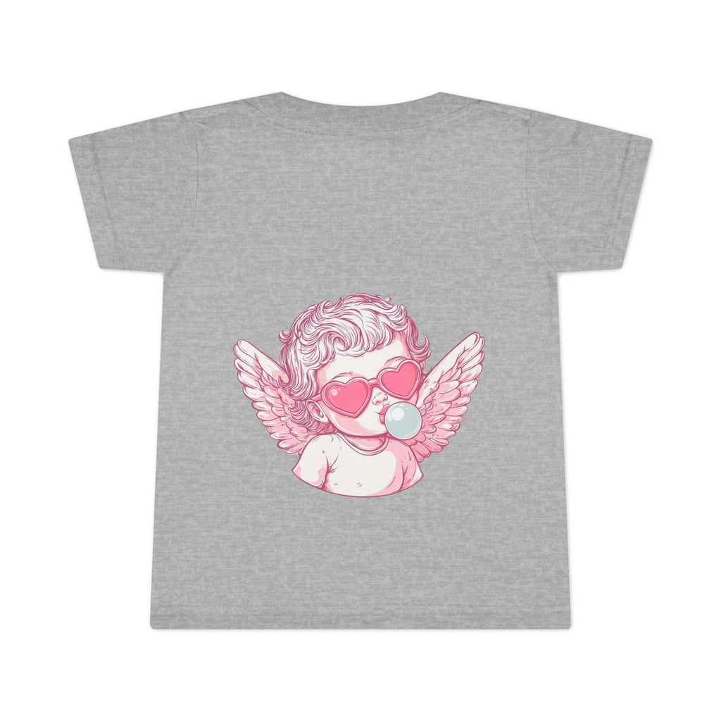 Toddler T-shirt - Pink Cupid Cherub Graphic Tee with Heart Dice (Valentine’s Day Kids Shirt)