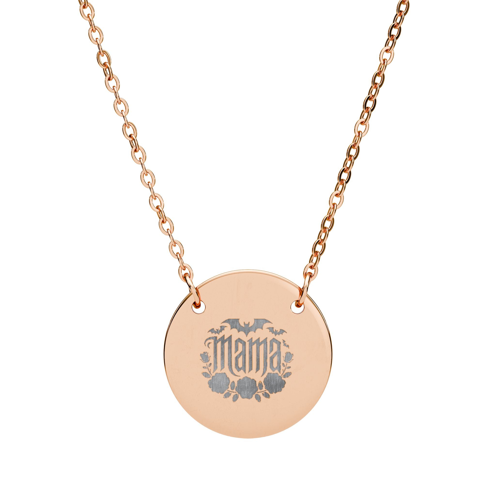 Engraved 'Mama' Circle Necklace — Personalized Mother's Day Pendant