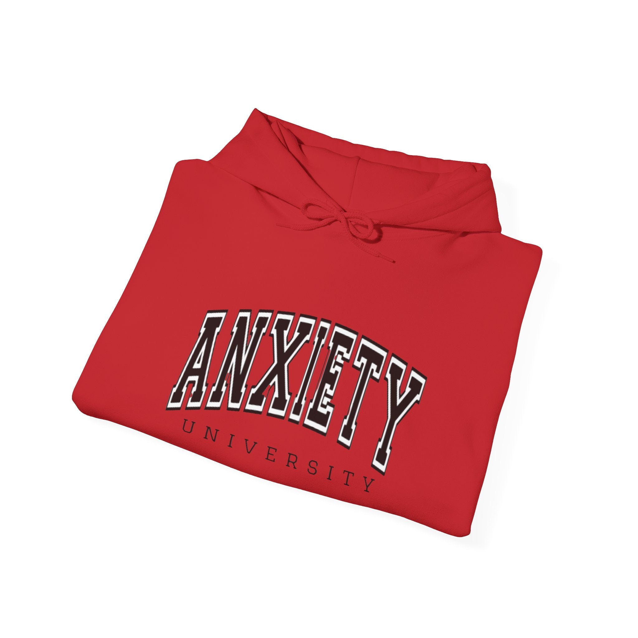 Anxiety University Hoodie – Funny Retro Campus Sweatshirt