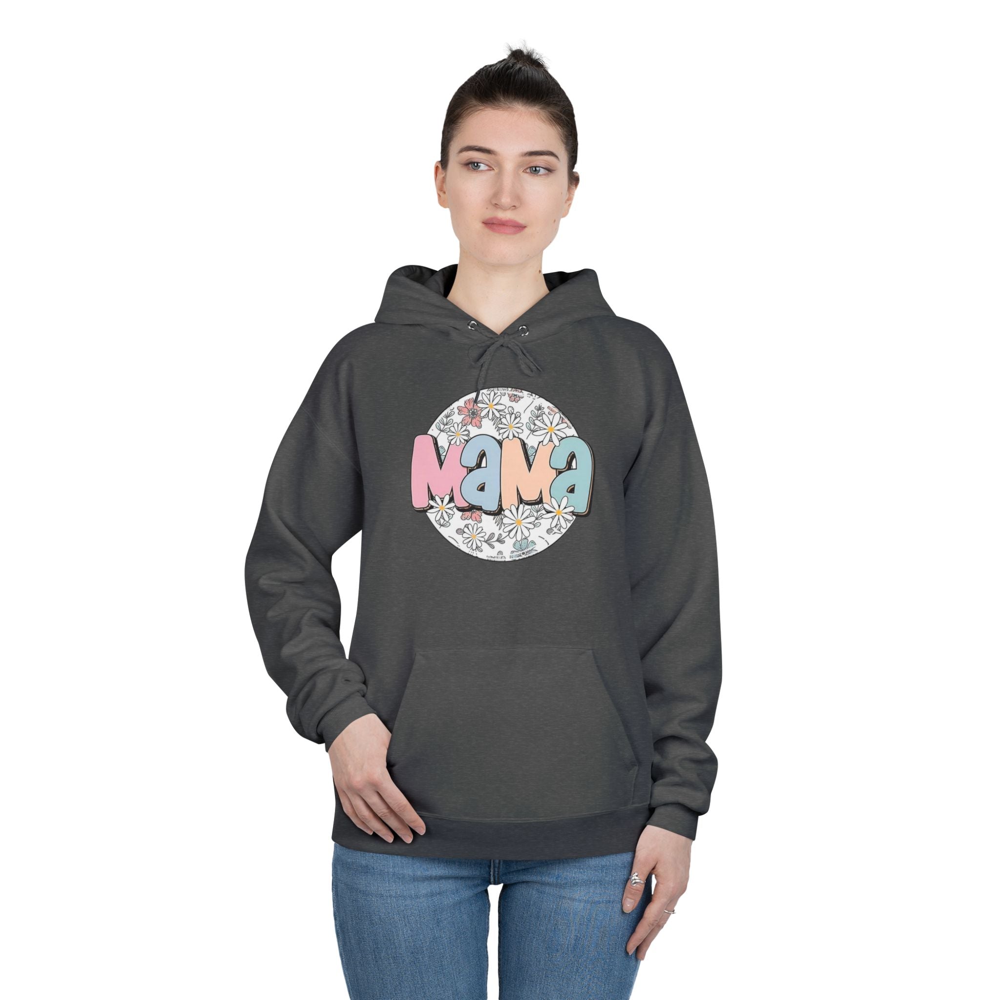Mama Floral Hoodie — Pastel Retro "Mama" Pullover for Moms | Mother’s Day Gift