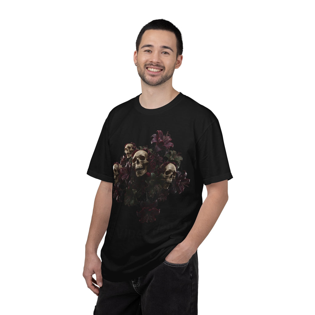 Lil Viper Den Skull Floral Tee — Gothic Graphic T-Shirt