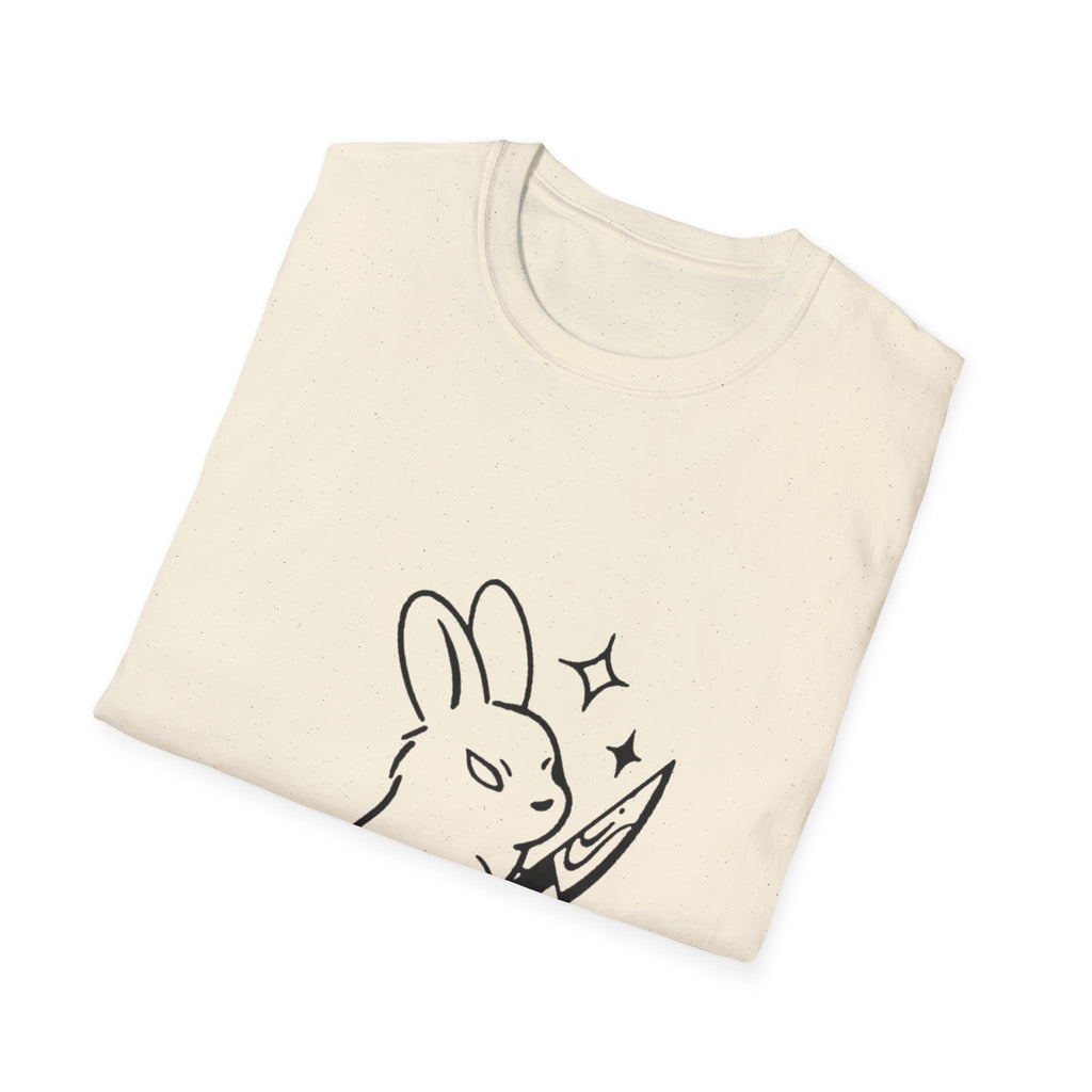 Killer Vibes T-Shirt — Cute Bunny with Knife Graphic Tee