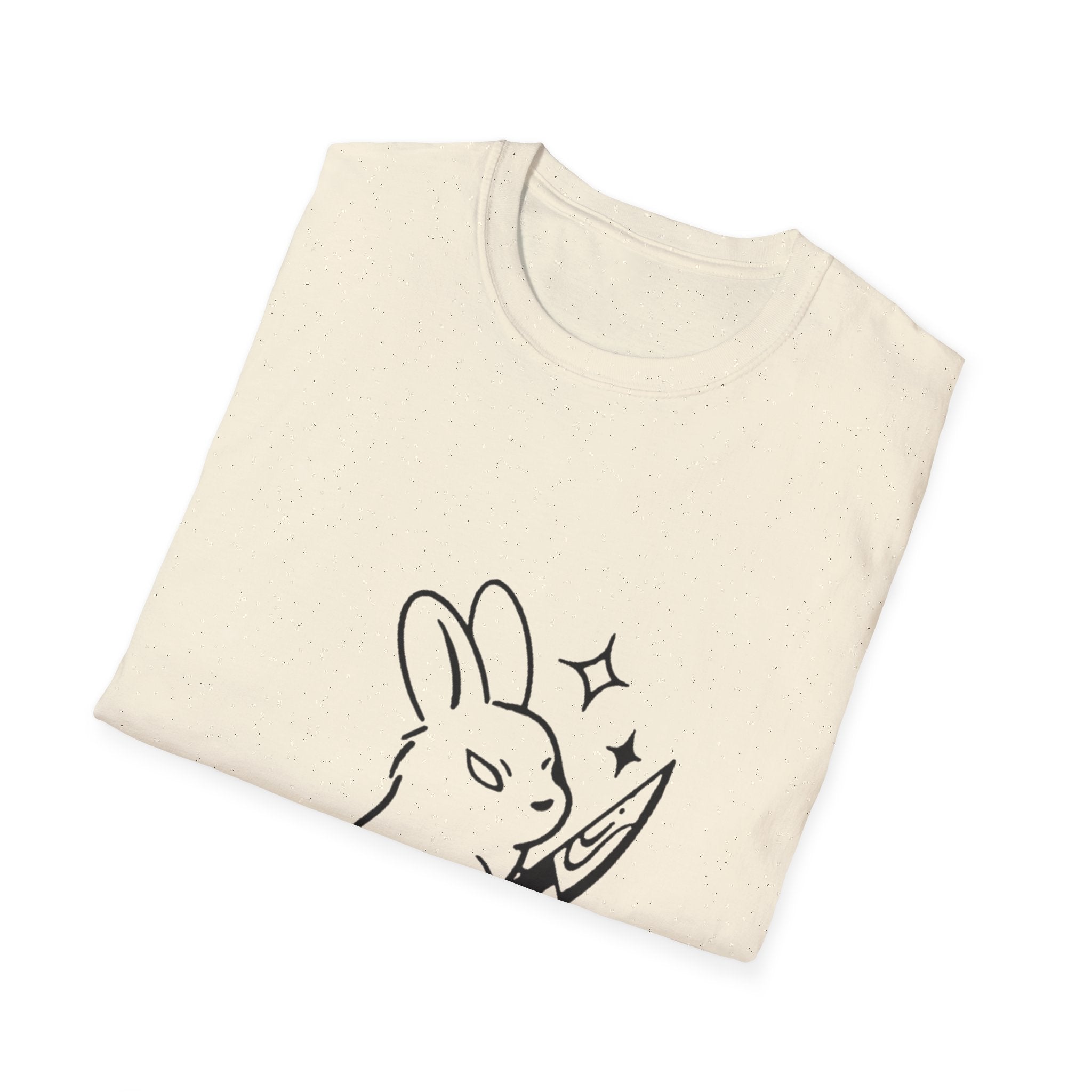 Killer Vibes T-Shirt — Cute Bunny with Knife Graphic Tee
