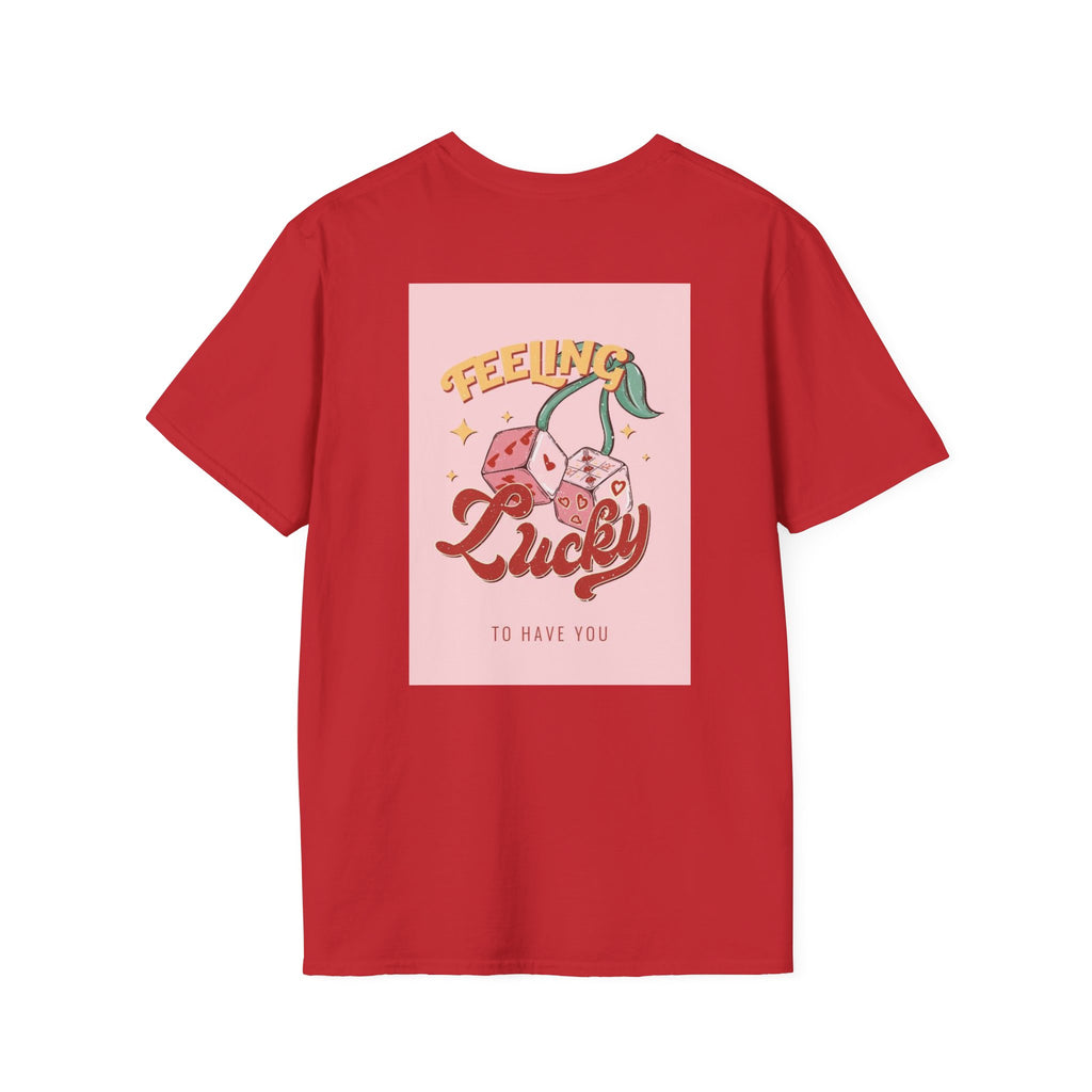 Feeling Lucky T-Shirt — Retro Dice Floral Graphic Tee